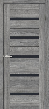 Двері ТМ DOORS C026 ПВХ Чорне скло