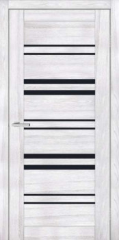 Двері ТМ DOORS C017 ПВХ Чорне скло