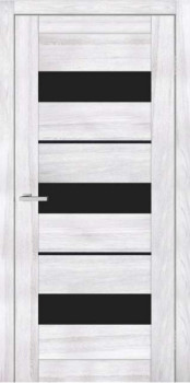 Двері ТМ DOORS C028 ПВХ Чорне скло