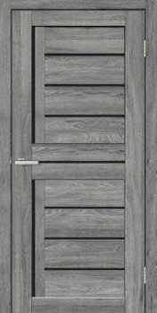 Двері ТМ DOORS C051 ПВХ Чорне скло