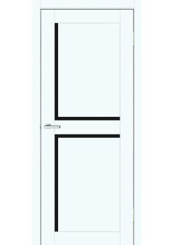 Двері ТМ DOORS C101 ПВХ Емаліт Чорне скло