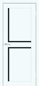 Двері ТМ DOORS C101 ПВХ Емаліт Чорне скло