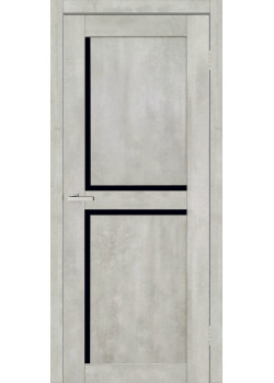 Двері ТМ DOORS C101 ПВХ Чорне скло