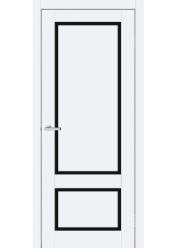 Двері ТМ DOORS C105 ПВХ Емаліт Чорне скло