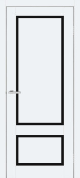 Двері ТМ DOORS C105 ПВХ Емаліт Чорне скло