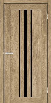Двері ТМ DOORS C050 ПВХ Чорне скло