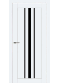 Двері ТМ DOORS C050 ПВХ Емаліт Чорне скло