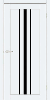 Двері ТМ DOORS C050 ПВХ Емаліт Чорне скло
