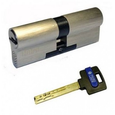 Циліндри "Hard Lock" 80(40x40) мм ключ/ключ сатин-0