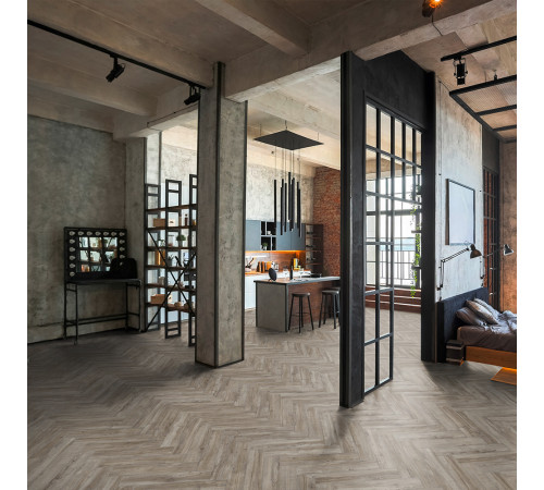 Ламинат Kronotex Замок (елочка) - Montmelo Oak Silver MH1004