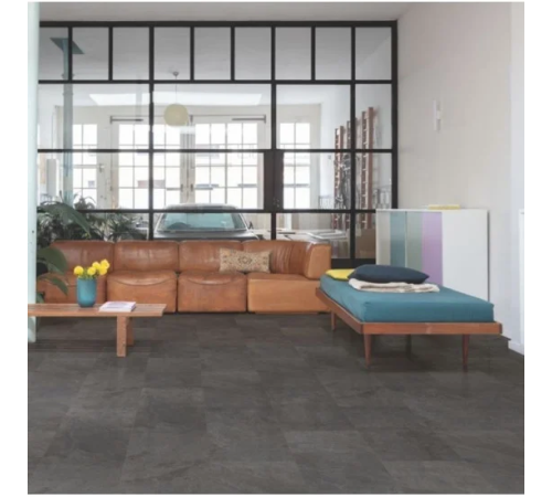 Виниловый пол Quick Step Oro Base Tiles Сланец черный AVSTT40035
