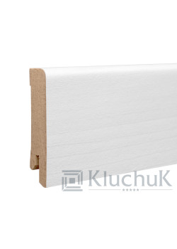 МДФ плінтус Білий шпон 80х12х2000 Kluchuk