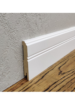 Плинтус МДФ LightForm 80х12х2000 мм. MDF-LF01 Белый RAL 9003 Kluchuk