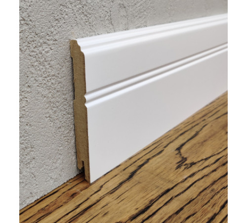 Плинтус МДФ LightForm 100х12х2000 мм. MDF-LF03 Белый RAL 9003 Kluchuk