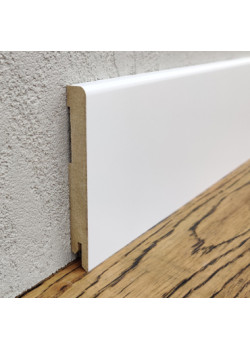Плінтус МДФ прямий 100х12х2000 мм. MDF-М100 Білий RAL 9003 Kluchuk