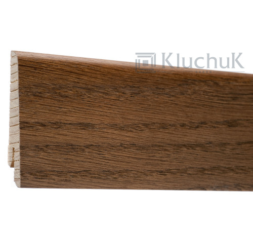 Плинтус Евро Дуб Браун 60х18х2400 мм. KLE60-13 Kluchuk
