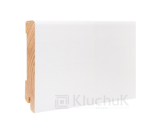 Плинтус Белый White plinth 100х19х2200 Модерн KLW-06 Kluchuk