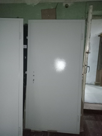 Двері Технічні EI 60 RAL 7035, 2 шт, Двері 1-2070*980,5 мм, рама 90 мм, Права, Двері 2-2060*980 мм, рама 90 мм, Права, Вінниця, Гонти 22а