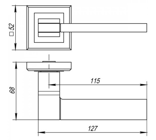 Ручки на розетах Punto Tech QL GR/CP-23