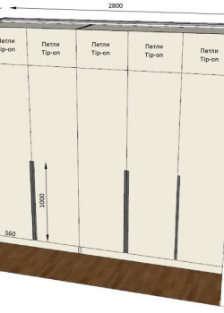 Шкаф под заказ прямой распашной Крем №11 13.10.2023