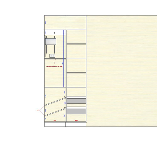 Шафа кутова розпашна на замовлення під стелю Біла №59 19.10.2024