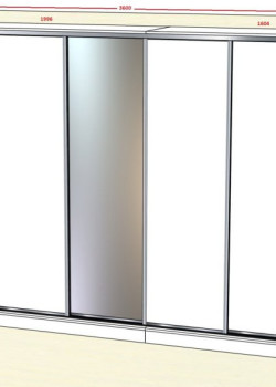 Шафа-купе на замовлення 5-дверна Біла Дзеркало №34 13.01.2025