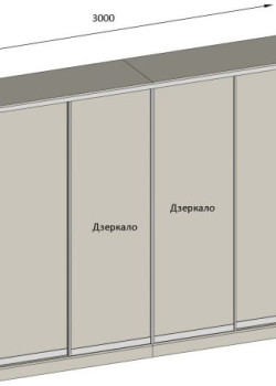 Шафа-купе на замовлення 4-дверна Кашемір №41 21.07.2025