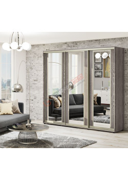 Шкаф-купе 2,7 м "Модель 7" 3х дверный дуб трюфель
