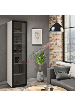 Витрина Комфорт Flex 50 см Стекло Графит однодверный