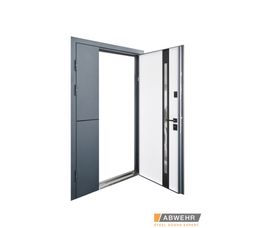 Входные Двери Defender (KTM) 506 Nordi Glass RAL 7021Т 1200 Abwehr