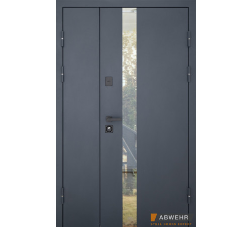 Входные Двери Defender (KTM) 506 Nordi Glass RAL 7021Т 1200 Abwehr