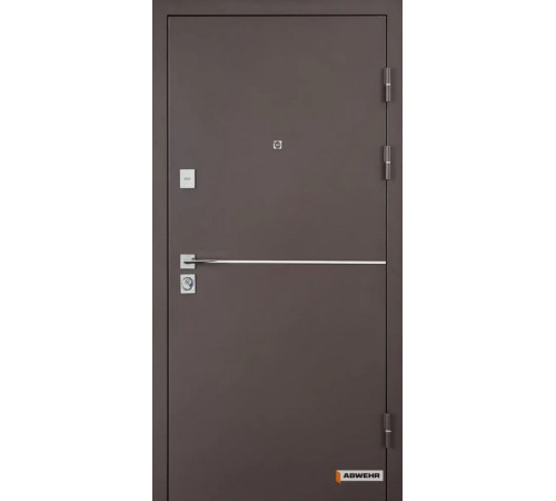 Вхідні Двері Abwehr Defender 76 Solid з терморозривом Ral 8019T + Венге