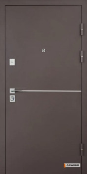 Двери Abwehr Defender 76 Solid с терморазрывом Ral 8019T + Венге