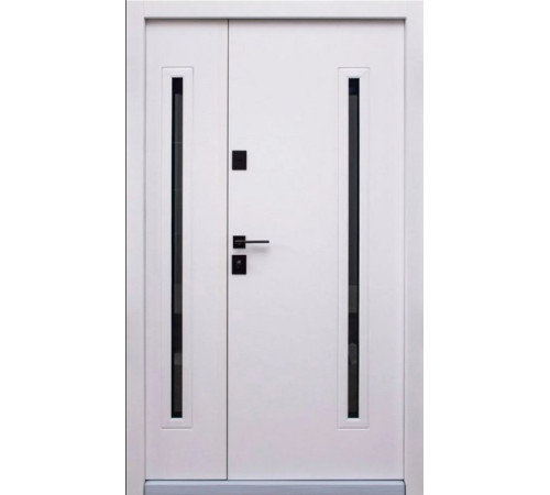Входные Двери Berez Slim P Double 1220 Дуб 23/Белый атлас