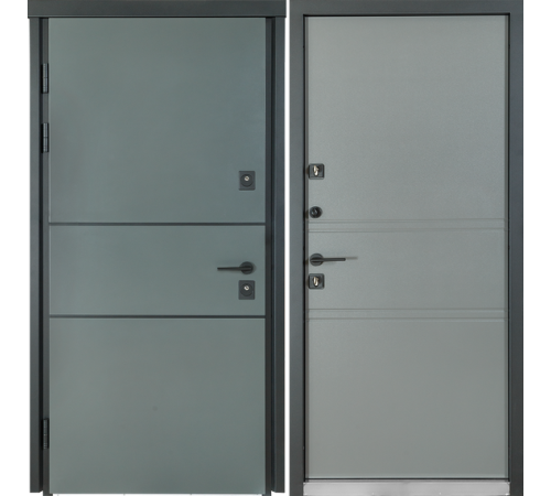 Входные Двери COTTAGE 703/237 Metallic Grey/Уличная Vinorit Булат