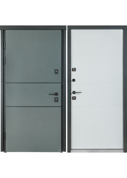 Двери COTTAGE 703/237 Metallic Grey/Уличная Vinorit Булат