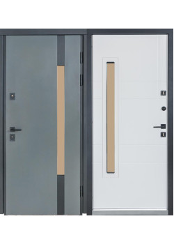 Двери COTTAGE 705/431 Metalic Grey/Уличная Vinorit Булат