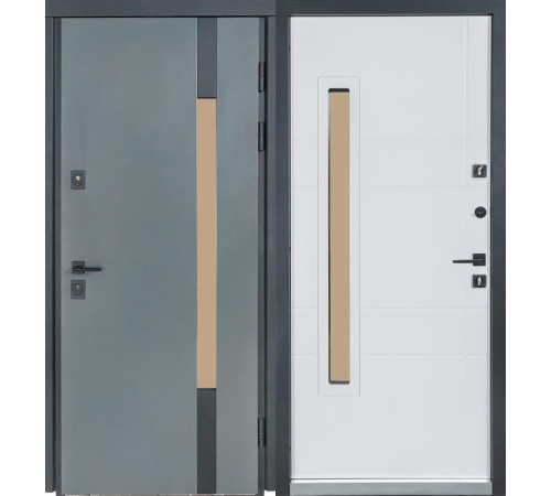 Вхідні Двері COTTAGE 705/431 Metalic Grey/Вулична Vinorit Булат