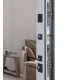 Входные Двери Ультра (квадро) Securemme 557/607 Тонированное зеркало Пепельный металлик/Серый шифер Булат