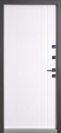 Входные Двери Коттедж 710/265 Metalic anthracite/Уличная Белый Атласный Булат