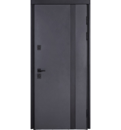 Входные Двери Коттедж 710/265 Metalic anthracite/Уличная Белый Атласный Булат