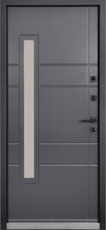 Двери Коттедж 705/431 Metalic anthracite/Уличная Антрацит серый Булат