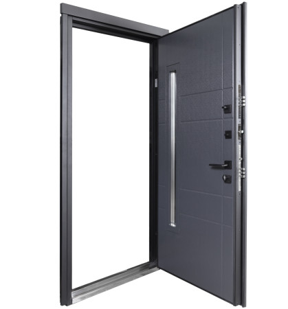 Двери Коттедж 705/431 Metalic anthracite/Уличная Антрацит серый Булат