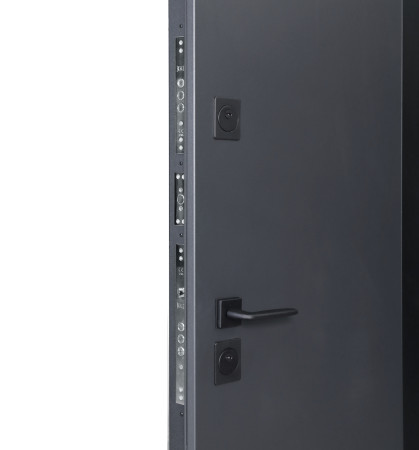 Входные Двери Коттедж 705/431 Metalic anthracite/Уличная Белый Атласный Булат