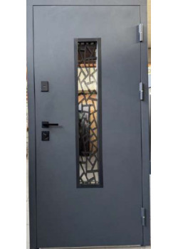 Двери Люкс Молоток 1 RAL 7024/Крафт белый Portalino