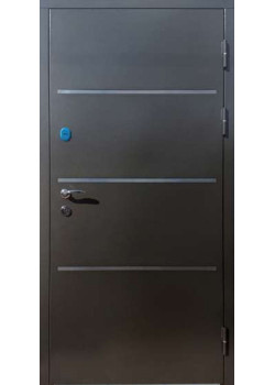 Двери Люкс Молоток 2 RAL 9975/Оксид темный Portalino