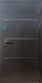 Двери Люкс Молоток 2 RAL 9975/Оксид темный Portalino
