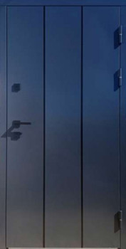 Двери ПРЕМИУМ Молоток 1 RAL 7024/Белое дерево Portalino