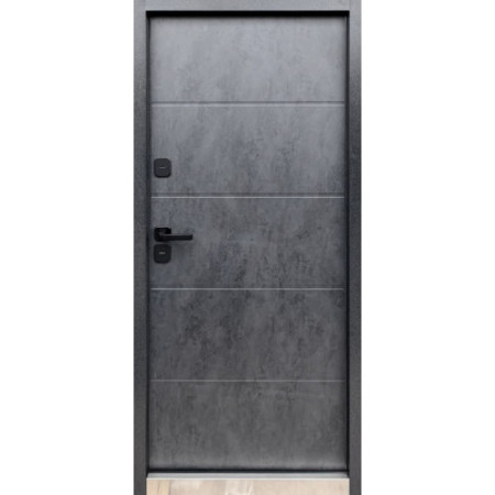 Двери Portalino STEEL DOORS SD-101 Серый матовый/Бетон темный