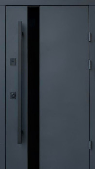 Двери Qdoors Стрит Элегант металл Антрацит 7021 краска/МДФ белое дерево Vinorit 3К